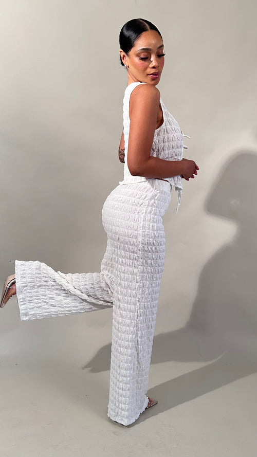 Ivory Bubble Textured 2 Piece Set