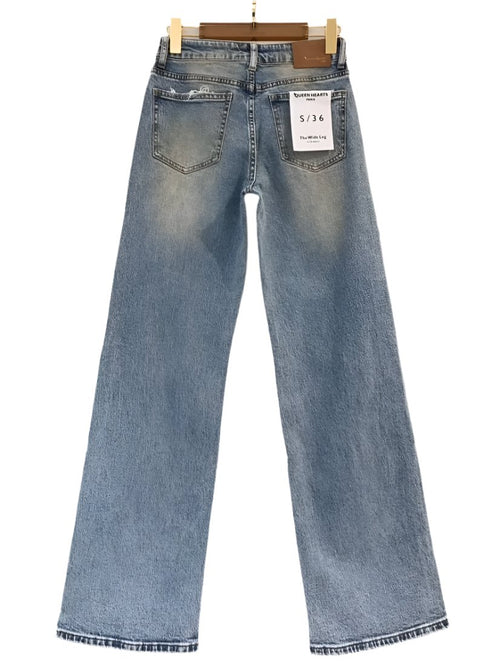 Oshawa Dirty Wash Ripped Knee Wide Leg Jeans