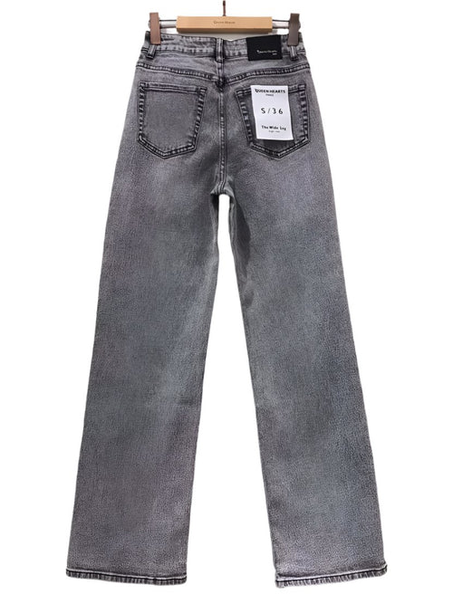 Montreal Grey Wash Wide Leg Jeans