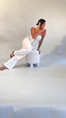 Ivory Marina Palazzo Pants