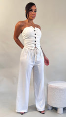 Ivory Marina Palazzo Pants