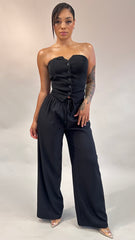 Black Marina Palazzo Pants