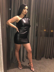 Late nights vegan leather dress